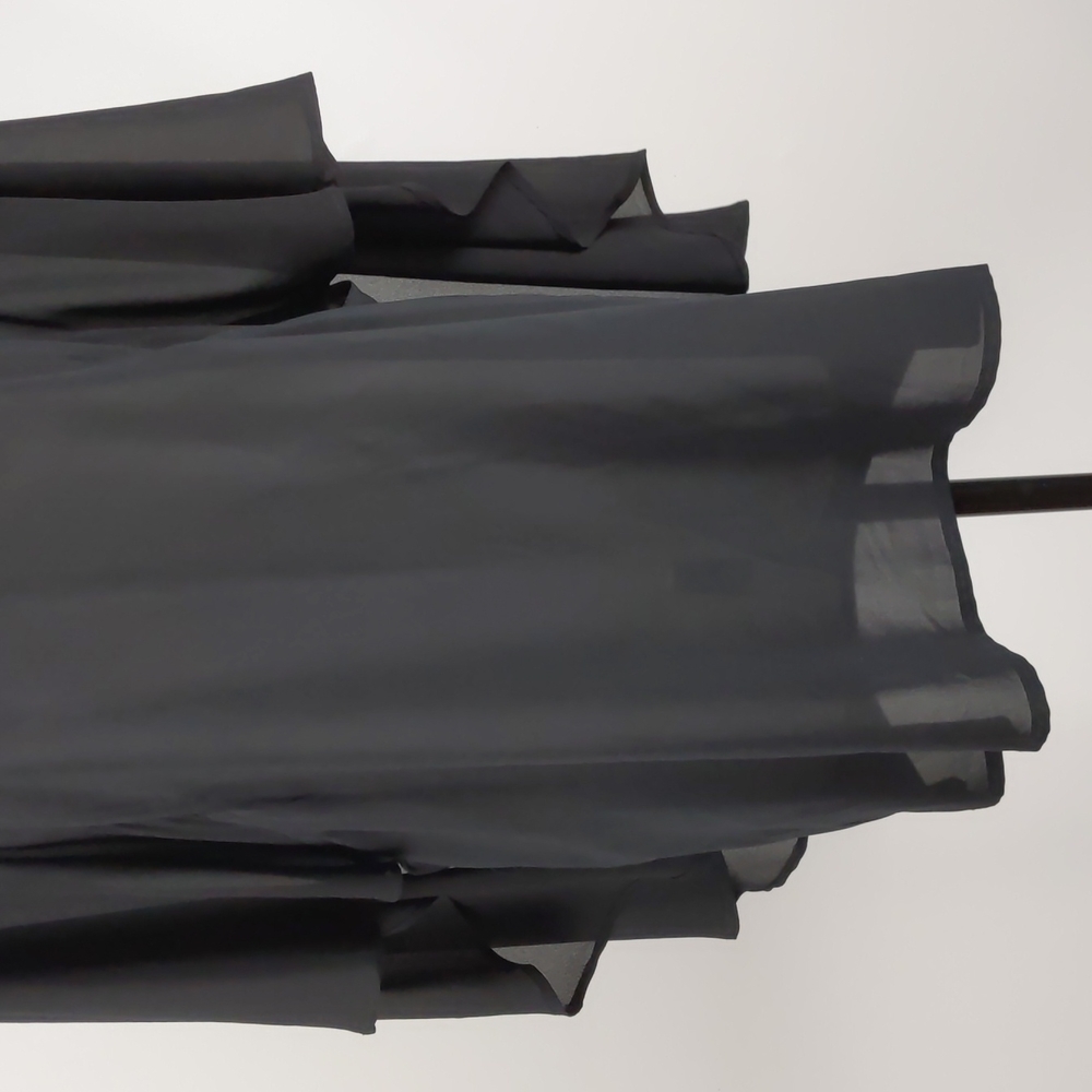 Staple Women's Top Size 10 Black Sheer Cape Tunic Round Neck Kimono Sleeves - Picture 4 of 13